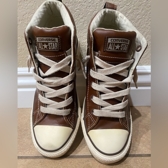 Converse Leather Chuck Taylor Hollis Pinecone Hightop Shoes- Size 6.5/EUR 9.5 - Picture 8 of 13